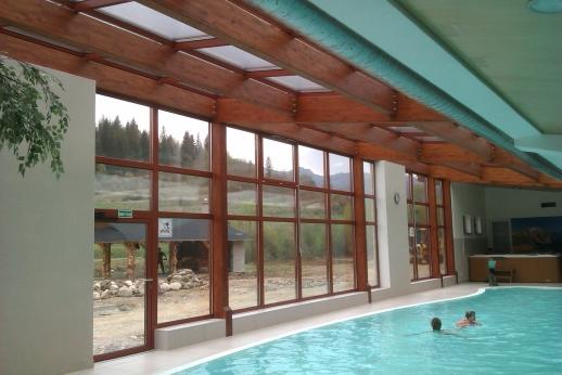 Drevená lepená konštrukcia, lepené lamelové nosníky - Wellness pri hoteli JOSU